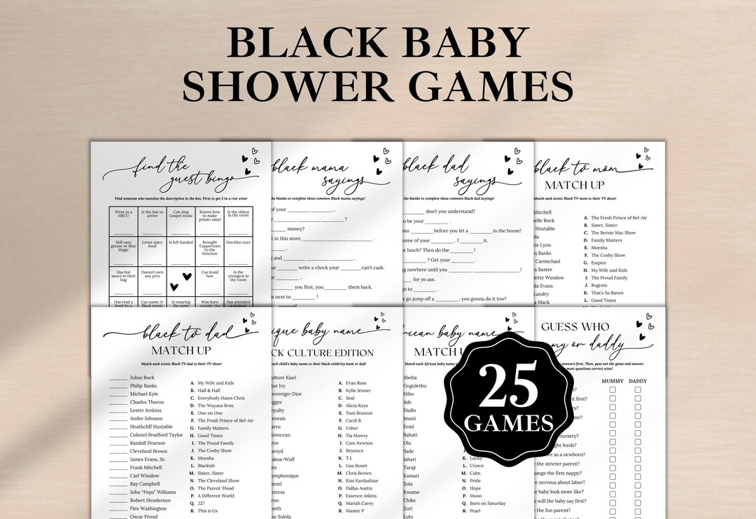 Black Baby Shower Games, Black Mama Sayings, Minimalist African