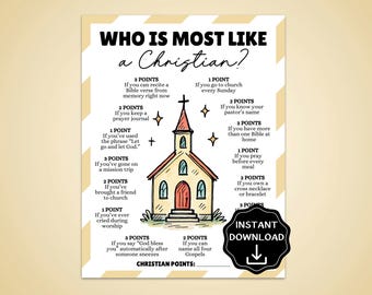 Christian Games, Who is Most Like A Christian, damesbedieningsspel, Christian Ice Breaker-spel voor jongeren, kerkteambuildingspel