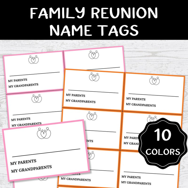 Reunion Name Tags - Etsy