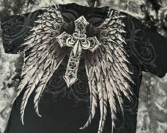 Vintage Y2K Affliction Type Tree Nature Graphic Grunge Shirt - Etsy