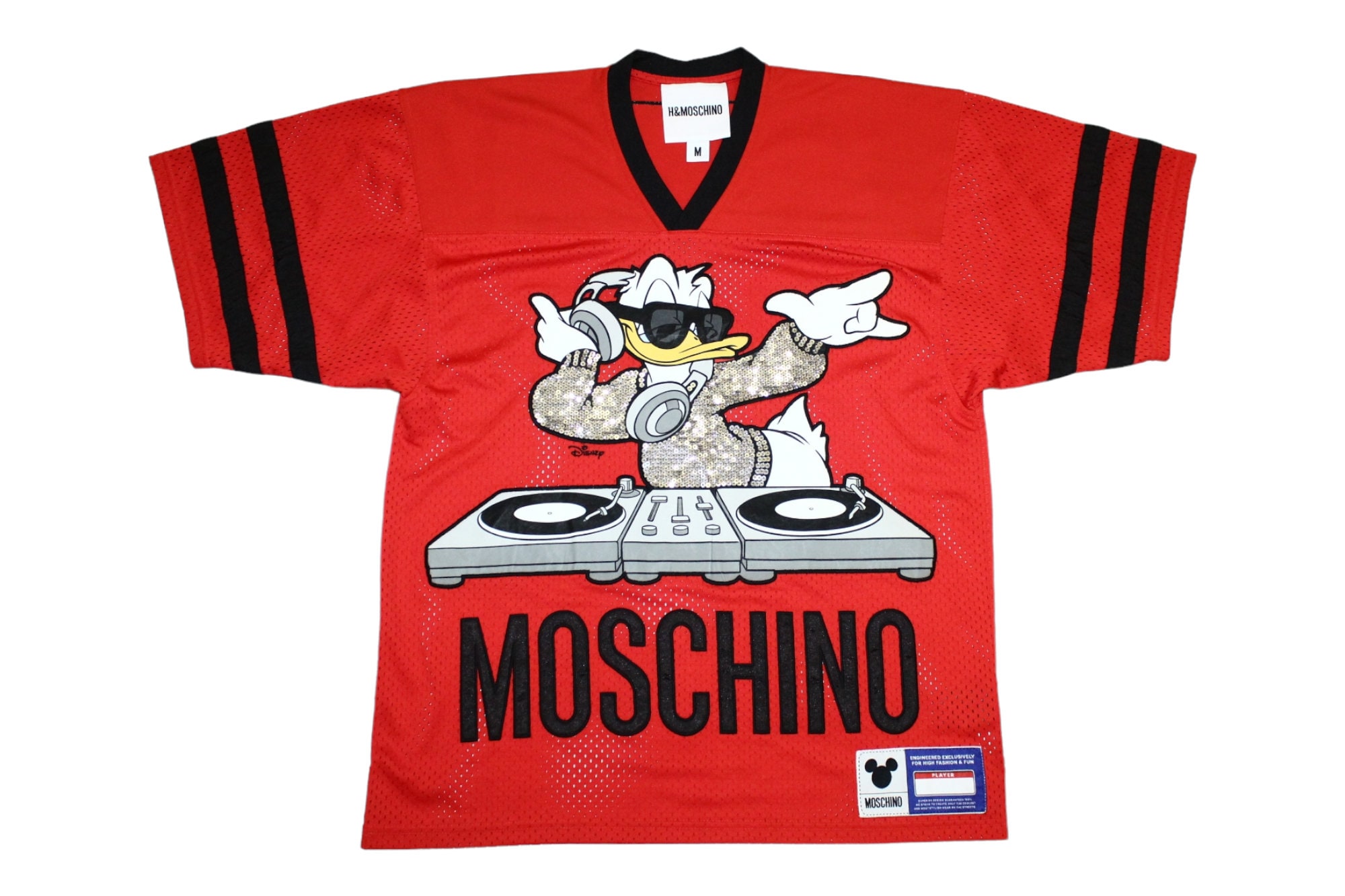 DEADSTOCK Moschino X H&M X Disney Donald Duck Mesh Jersey - Etsy DEADSTOCK Moschino X H&M X Disney Donald Duck Mesh Jersey - Etsy