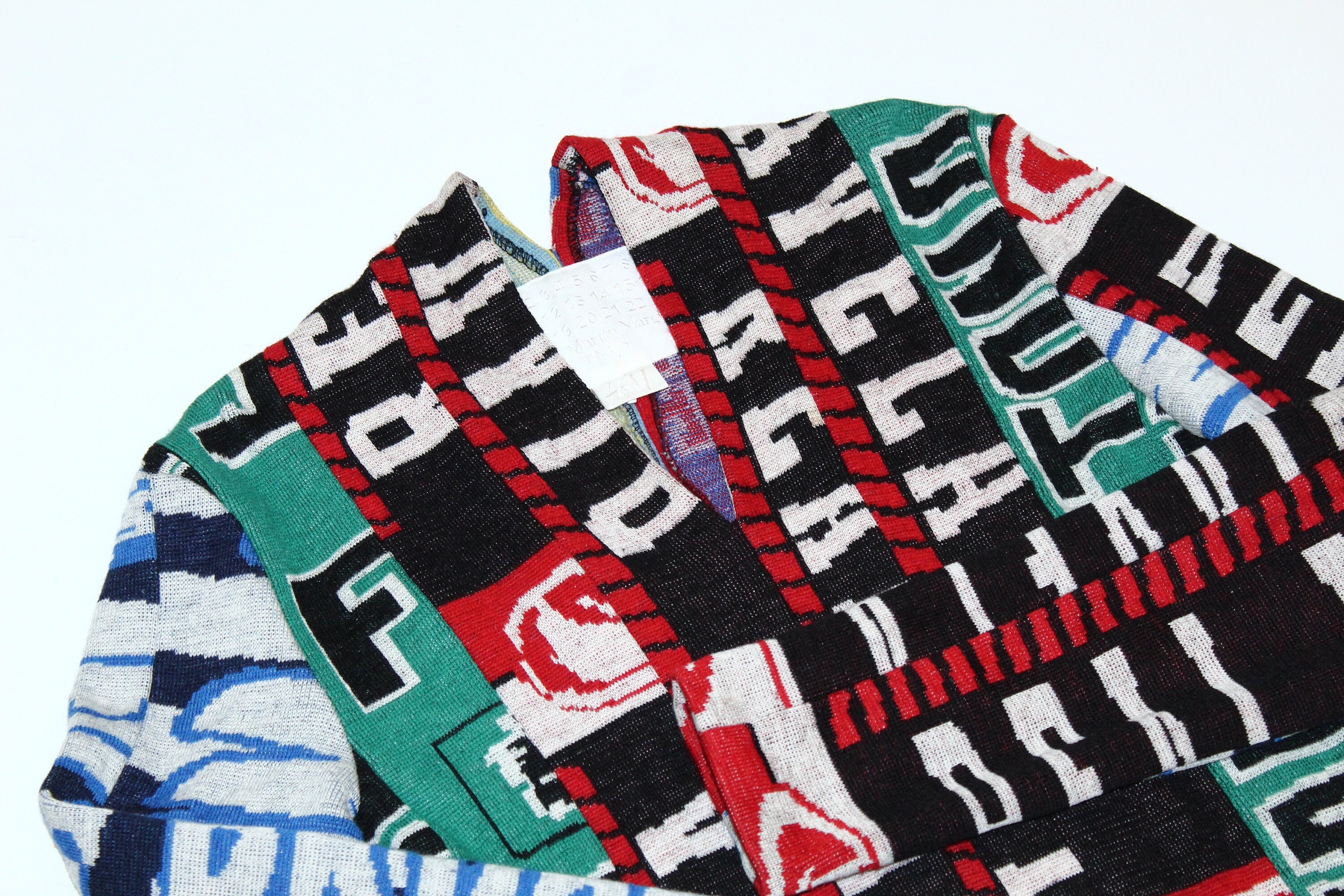 Maison Martin Margiela X H M Jacquard Wool Scarf Sweater Etsy