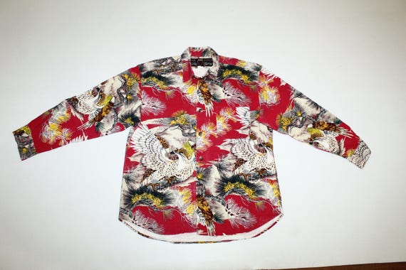 RARE Jet Set x Blue System Japan Eagle Corduroy Shirt - Gem