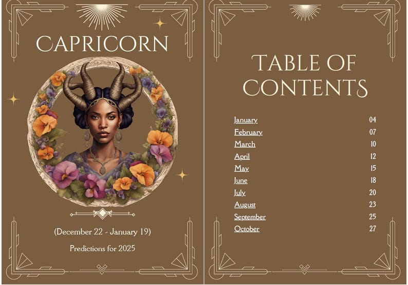 2025 Full Year Capricorn Tarot and Runes Reading Monthly Horoscope