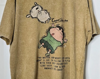 Rare Vintage Japanese Cartoon Crayon Shin Chan T-shirt 1990s - Etsy