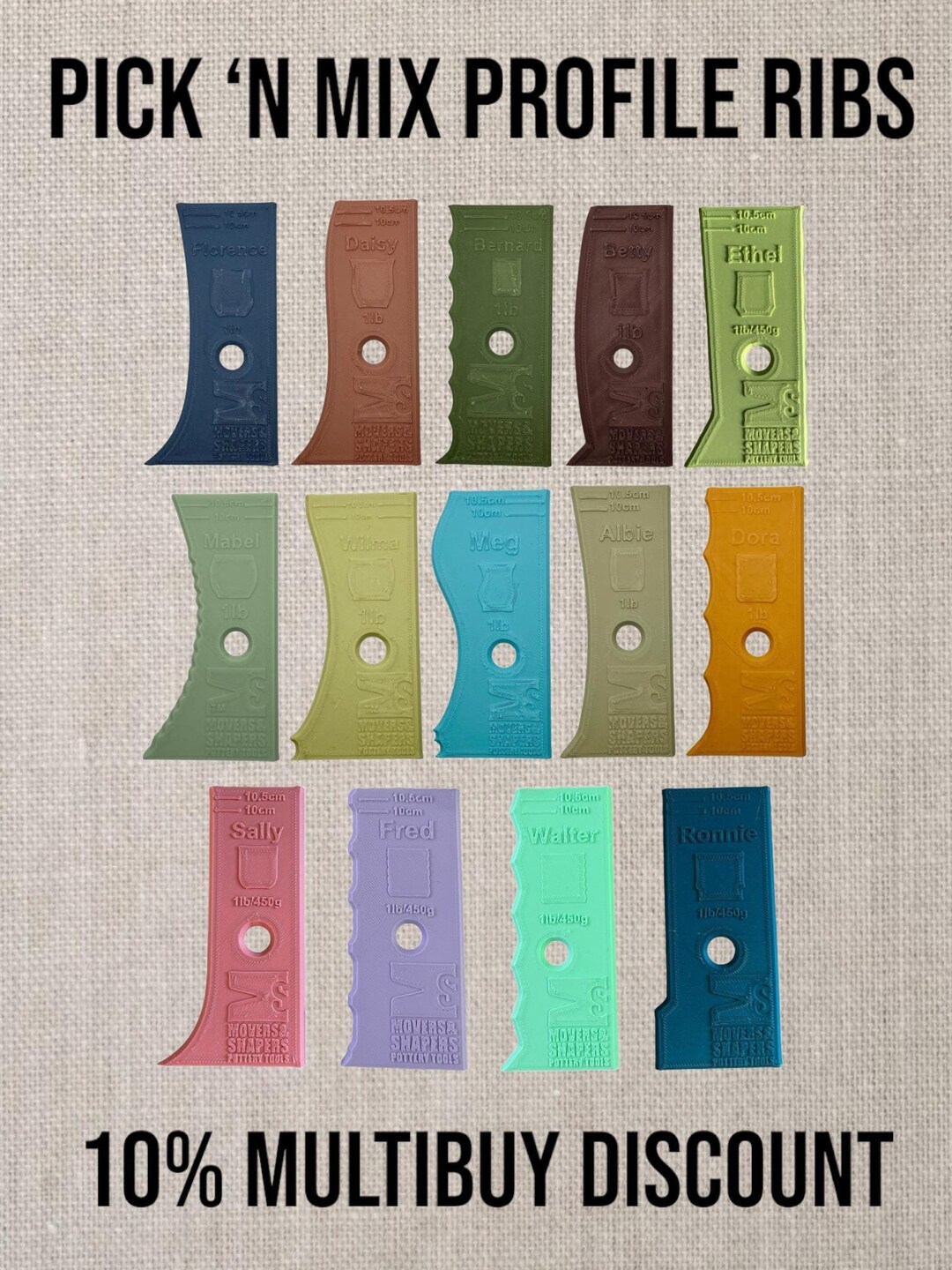 PICK N MIX Shaper Profile Ribs - Etsy