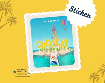 Cococay-sticker |  Royal Caribbean Cruise | Stempelsticker |  Cruisedecor | Perfecte dag op CoCo Cay