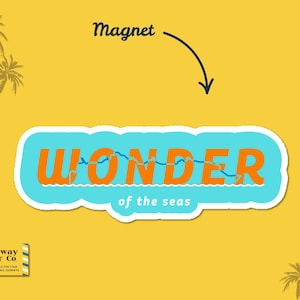 Wonder of the Seas Magnet | Cabin Door Magnet | Cruise Magnet | Royal Caribbean Magnet | Cruise Decor