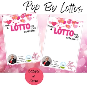 Lotto Makler, Danke Lotto für Ihre Empfehlungen, Canva Vorlage, Kundenwertschätzung, Lotteriegeschenk, lustiges Partygeschenk, Lotto Valentinskarte