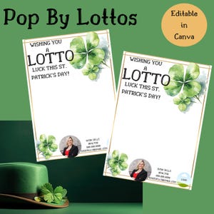 Nieruchomości St Patrick's Day Lotto, zestaw życzeń na loterię - Marketing dla agentów nieruchomości - Docenianie klientów - Zdrapka