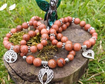 Goldstone Crystal Natural Gemstone Bracelet