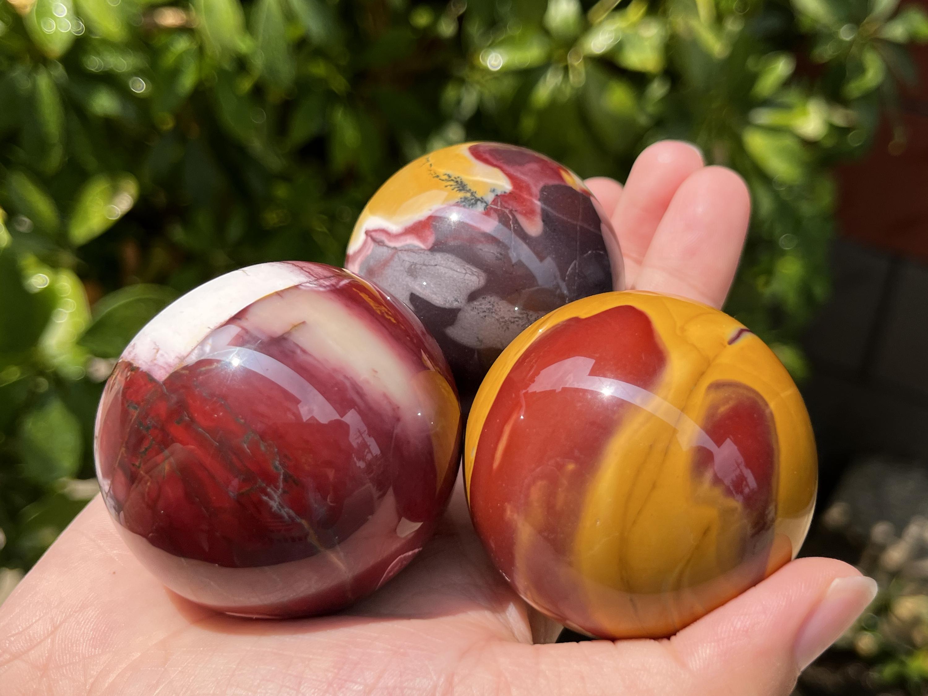 45 mm天然ムーカイトジャスパー球、ホームデコレーション