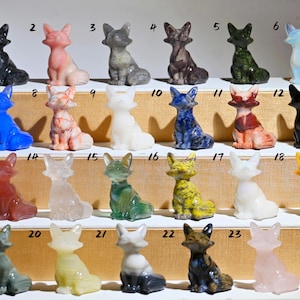 2&#39;&#39; Natural Crystal Fox,Quartz Crystal, Crystal fox carving，Crystal skull，Crystal collect，Crystal gift, Crystal healing