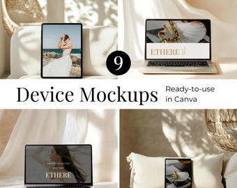 Device Mockups Canva, Canva Macbook Mockup, Listing Presentation, Etsy Sellers, Website Mockup, Tablet Mockup, iPad Mockup, Etsy Marketing