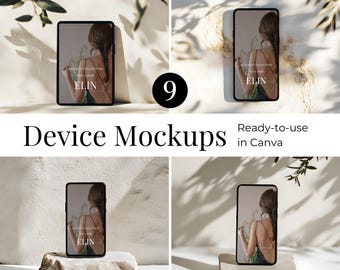 Mockups voor apparaten Canva, listingpresentatie, digitale mock-ups, tablet-mockup, iPhone-mockup, Etsy-listing-mock-ups, Canva iPad-mockup, website