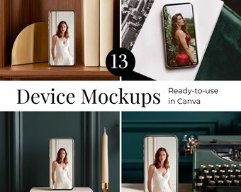 Device Mockups Canva, Digital Mockups, iPhone Mockups, Etsy Listing Mockups, Canva Digital Product Mockups, Premium Mockup, Aesthetic Mockup