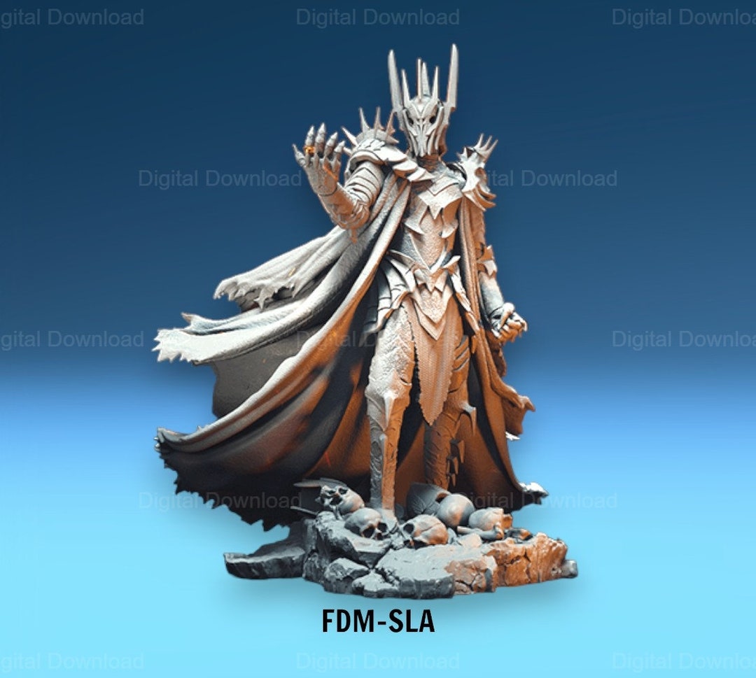 Lord of the Sauron STL Files, Sauron 3D Model, Sauron Miniature1 - Etsy ...