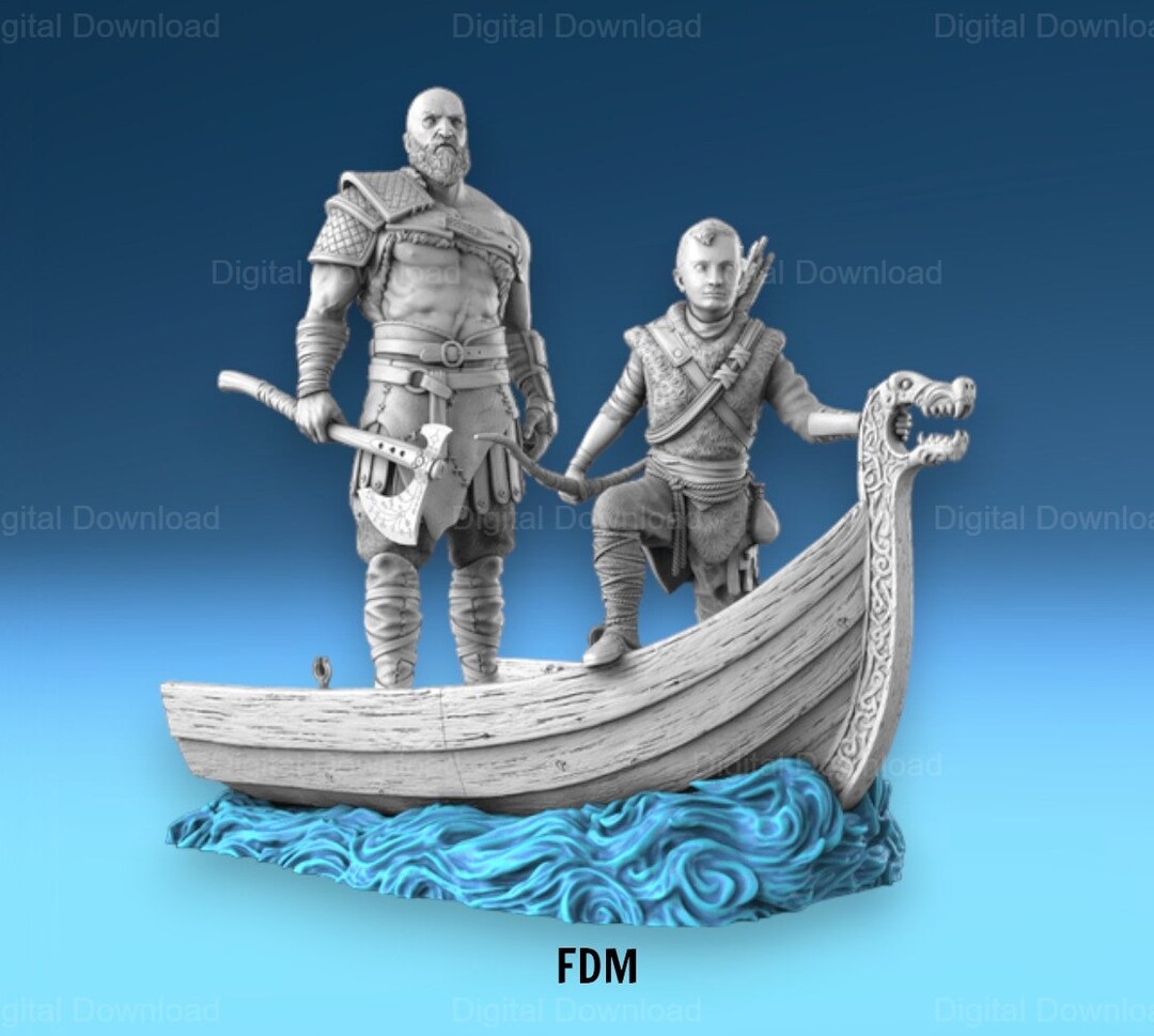 Atreus & Kratos STL Files, Kratos 3D Model, Kratos Miniature1 - Etsy