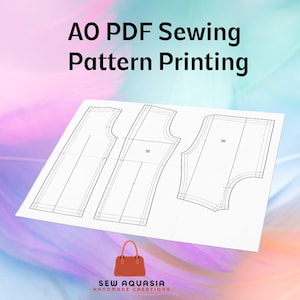 Large Format Sewing Pattern Printing | A0 PDF Pattern Printing | No Taping Sewing Patterns | Folded or Rolled Copyshop Prints | Sew Aquasia
