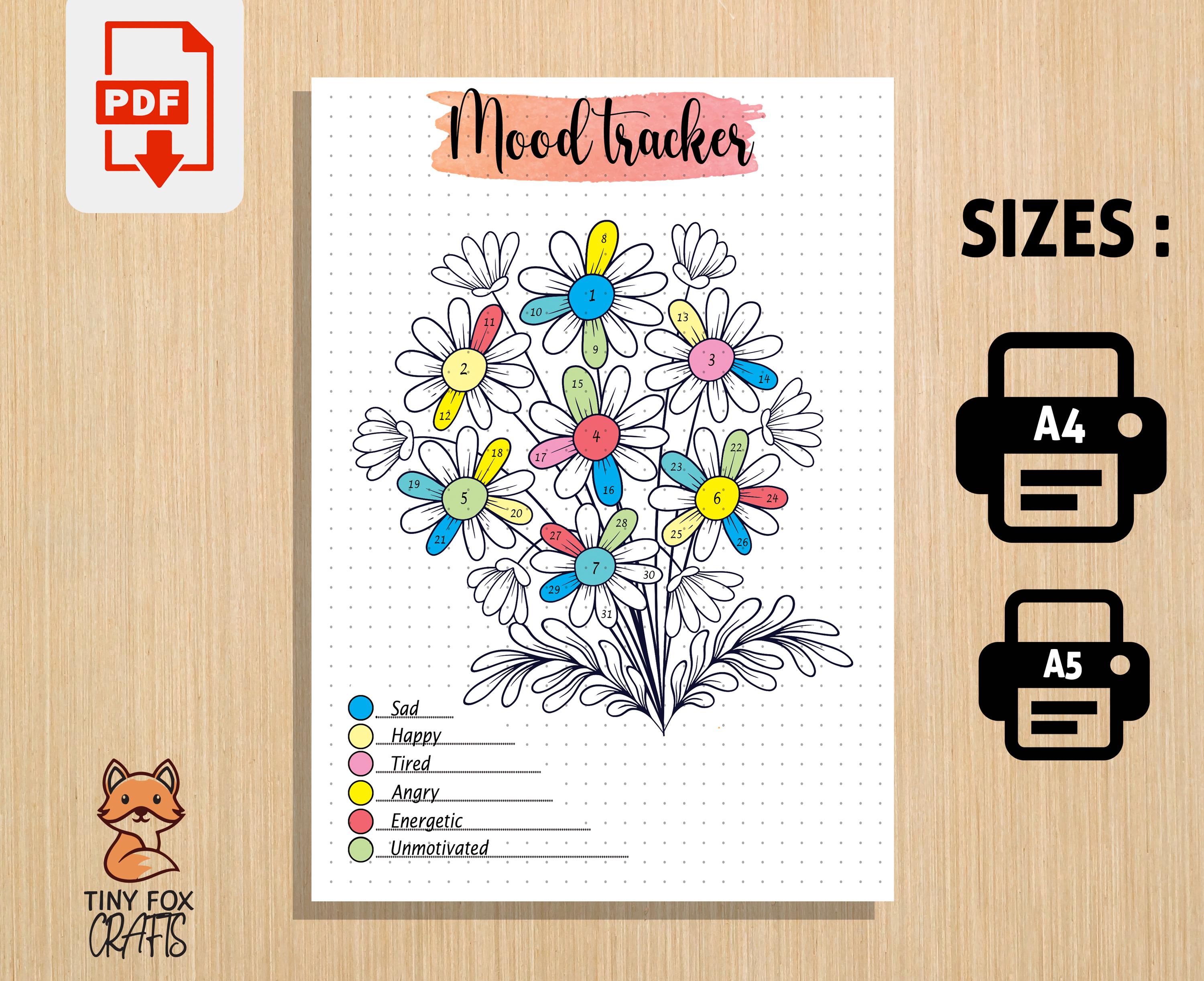Mood Tracker - Printable A4 & A5 - Digital Tracker - Etsy Australia