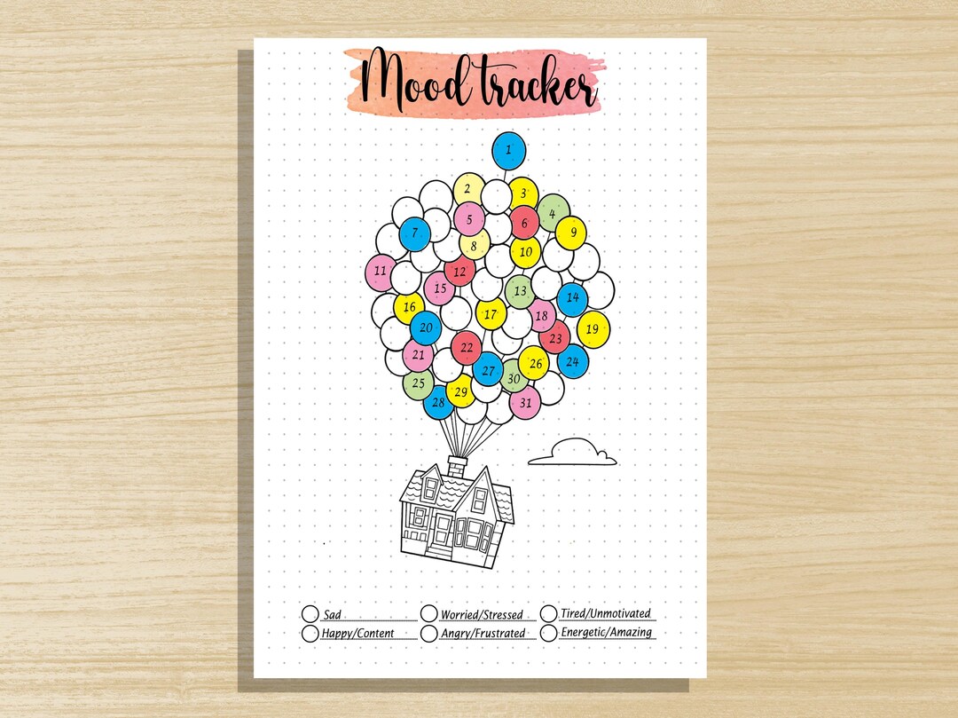 Mood Tracker - Printable A4 & A5 - Digital Tracker - Etsy