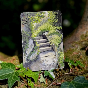 Cartolina gouache A6 dipinta a mano – Rovine