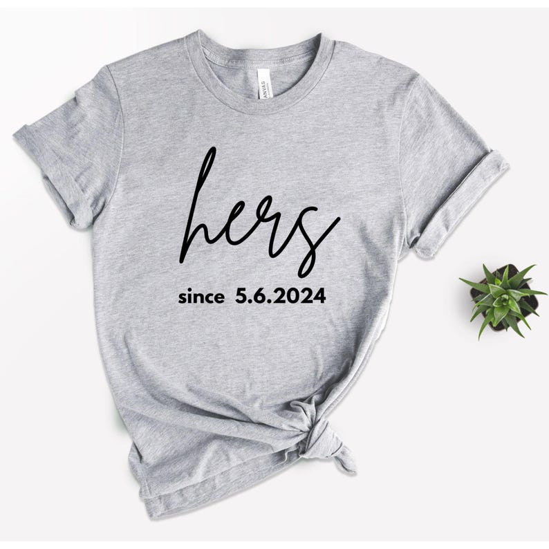 Custom His Hers Shirts, Personalized Matching Shirts,anniversary Gift ...