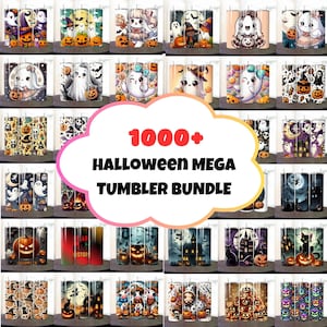 Halloween Tumbler Png Bundle: 1000+ Spooky Sublimation Designs (Digital Download)