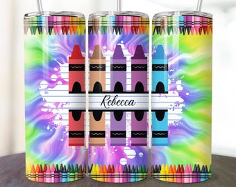 Teacher Tumbler Wrap Design 20 oz Skinny Tumbler PNG Coquette School Add Your Own Name/Text Seamless Sublimation Digital Download