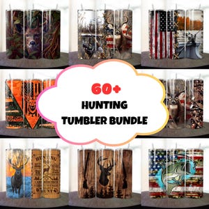 Puede incluir: Un conjunto de más de 60 diseños de vasos temáticos de caza. Los vasos presentan varios diseños, incluidos ciervos, camuflaje, banderas estadounidenses y rifles de caza. Los vasos son perfectos para cazadores y entusiastas de las actividades al aire libre.