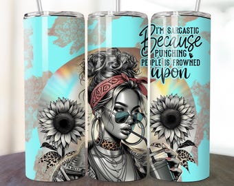 Floral Sarcastic Tumbler Wrap, Funny Retro Sublimation Design, 20oz Skinny Sublimation Tumbler Design, Sarcastic Tumbler Png Downloads