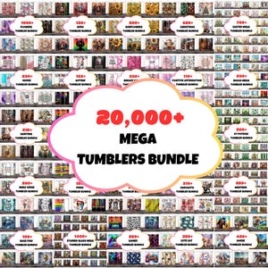 20,000+ Mega Tumbler Bundle, Sublimation Designs, Halloween Tumbler, 20oz Tumbler, Best Seller, Christmas Tumbler, Add Your Own Text Tumbler