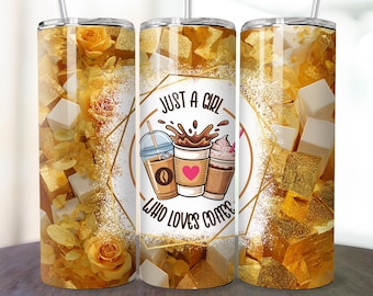 Coffee Tumbler Wrap, 20oz Skinny Tumbler, Coffee Tumbler PNG Sublimation Design Coffee Love Language Tumbler Wrap, Digital Download