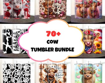 Highland Cow Bundle Tumbler Wrap Bundle, 20 oz Skinny Sublimation, Tumbler Png, Cow Tumbler Bundle Digital Download Png Bundle Tumbler Png