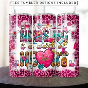 Nurse Life Tumbler Wrap: 20 oz Skinny Tumbler Sublimation Design (Digital Download)