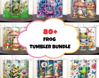80+ Frog Tumbler Wrap Bundle, Cute Frog Tumbler Designs, Skinny Tumbler,, 20 oz Frog Sublimation Designs, Frog PNG, Frog Designs Download