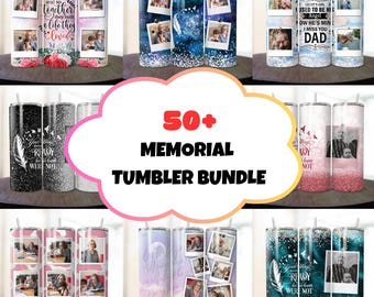 Memorial Tumbler Wrap Bundle: Photo Sublimation Designs (PNG Digital Download)