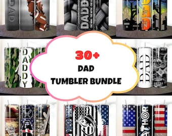 Dad Tumbler Wrap Bundle 20oz Skinny Straight Funny Man Sayings Sublimation Father's Day Design Dad Life Digital Download Dad Stepdad PNG