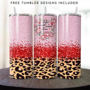Pink Tumbler Wrap: Inspirational Quotes, Affirmation Design (PNG Digital Download)
