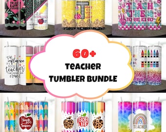 60+ Teacher Tumbler Wrap Bundle, Teacher Life Design, Messy Bun Teacher, Teacher Affirmation, Teacher Appreciation, Teacher Nutrition Facts