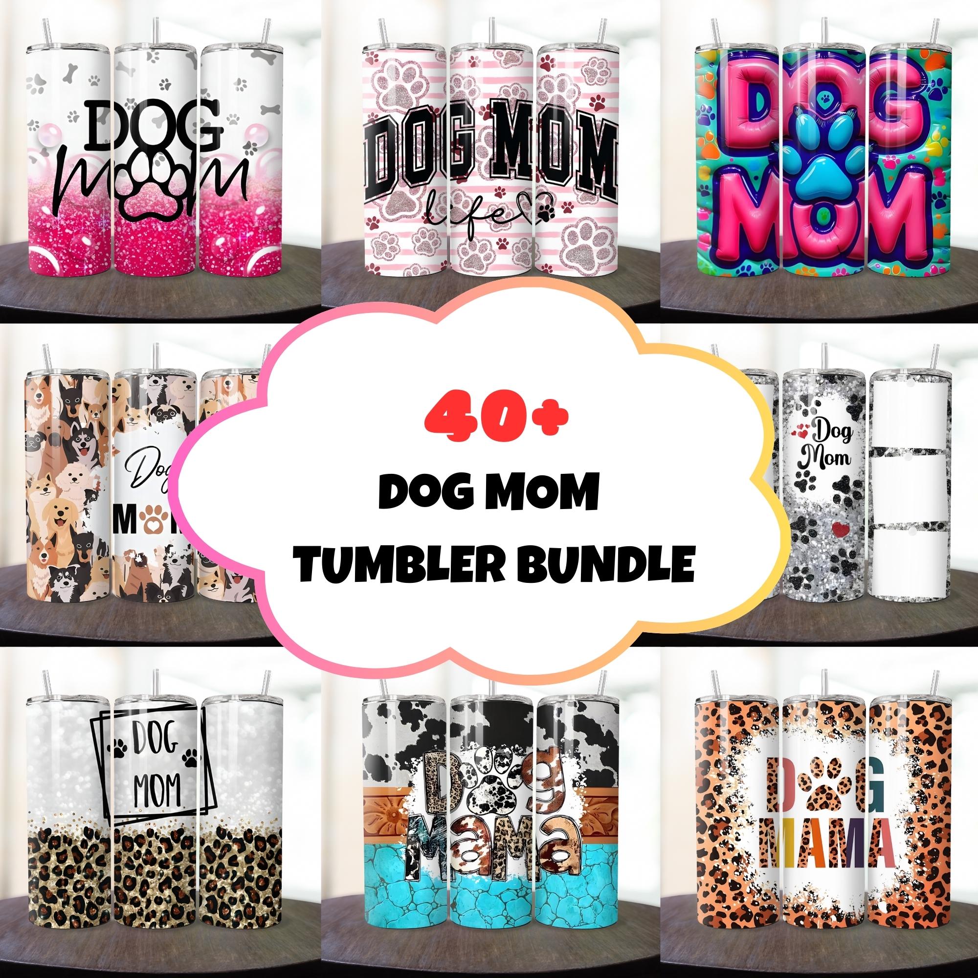 Dog Mom Tumbler Wrap Bundle: 20oz Sublimation Design (PNG Digital Download)