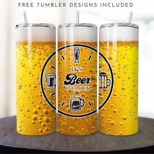 Wrap grappige bierbeker: 20oz mager bekerontwerp (digitale png-download)