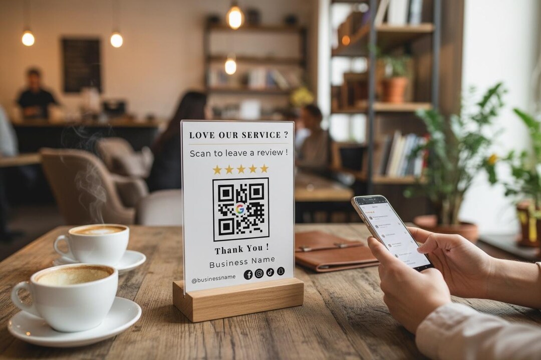 Editable Google Review QR Code Sign | Minimalist Business Feedback ...