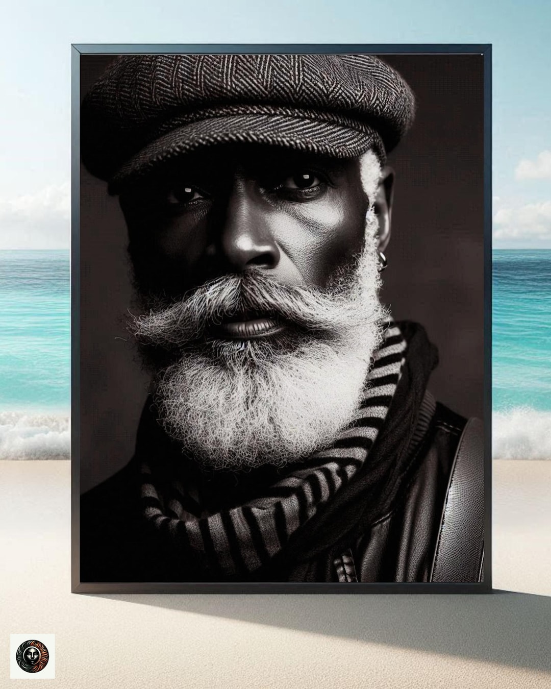 Mature Black Men Art Drawing Black Male Print Black Man King Black