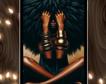 Afro Flavor Print Hair Art Afro Love Print Afrocentric Art Black Girl Aesthetic Afropunk Girl Print Black Culture Hair Style Art Gift Idea