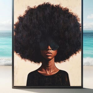 Afro Hair Art Schwarz Hair Salon Art Schwarze Menschen Bilder Black Teen Print Schwarze Haare Natürliche Frisur Afro Love Print Haarkunst Geschenkidee