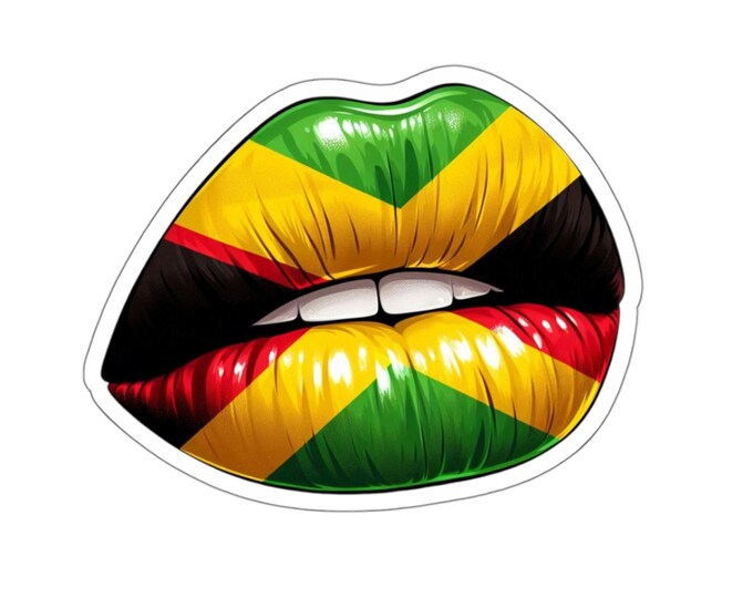 Jamaica Seal Sticker Round Flag for Laptop Book Fridge Guitar ...