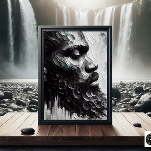 Schwarze Männer Kunst Abstraktes Ölgemälde Schwarze Männer Kunst Bart Kunstdruck Schwarzer Mann König Schwarze Kultur Wandkunst Starke Schwarze Männer Afroamerikaner Bild 10