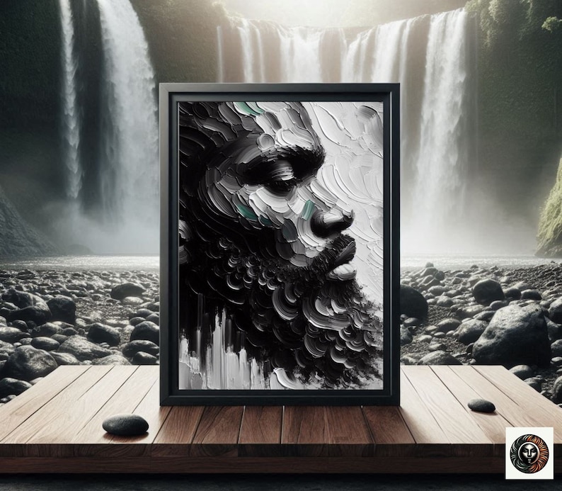Schwarze Männer Kunst Abstraktes Ölgemälde Schwarze Männer Kunst Bart Kunstdruck Schwarzer Mann König Schwarze Kultur Wandkunst Starke Schwarze Männer Afroamerikaner Bild 10