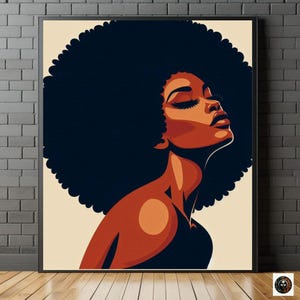 Afro Stimmungskunst Beauty Illustrations Schwarze Frau Kunstdruck Afro Love Haar Kunstdruck Schwarze Mädchen Kunst Afrocentric Pop Art Schwarzes Mädchen Download